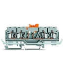 4-conductor disconnect/test terminal block; with shield contact; with test port; for DIN-rail 35 x 15 and 35 x 7.5; 2.5 mm²; CAGE CLAMP®; 2,50 mm²; orange