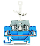 Double-deck terminal block; for DIN-rail 35 x 15 and 35 x 7.5; 2.5 mm²; CAGE CLAMP®; 2,50 mm²; blue/gray