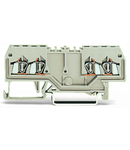 Double potential terminal block; 1.5 mm²; suitable for Ex e II applications; with double, center marker slot; for DIN-rail 35 x 15 and 35 x 7.5; CAGE CLAMP®; 1,50 mm²; light gray