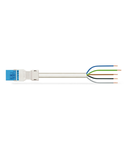 pre-assembled connecting cable; Eca; Plug/open-ended; 5-pole; Cod. I; H05Z1Z1-F 5G 1.5 mm²; 8 m; 1,50 mm²; blue