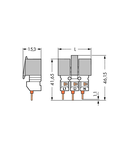 Power supply connector; 3-pole; 0,75 mm²; white/gray