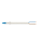 pre-assembled connecting cable; Eca; Socket/open-ended; 2-pole; Cod. I; H05Z1Z1-F 2 x 1,50 mm²; 8 m; 1,50 mm²; blue