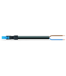 pre-assembled connecting cable; Cca; Plug/open-ended; 2-pole; Cod. I; 8 m; 1,50 mm²; blue
