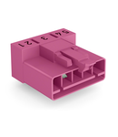 Plug for PCBs; angled; 5-pole; Cod. B; pink