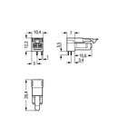 Socket for PCBs; angled; 2-pole; Cod. B; pink