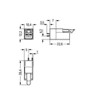 Plug for PCBs; straight; 2-pole; Cod. B