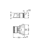 Snap-in plug; 4-pole; Cod. B; 1,50 mm²; gray