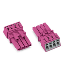 Socket; 4-pole; Cod. B; 1,50 mm²; pink