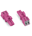 Socket; 2-pole; Cod. B; 1,50 mm²; pink