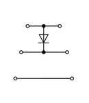 Component terminal block; triple-deck; with diode 1N4007; anode, right side; for DIN-rail 35 x 15 and 35 x 7.5; 2.5 mm²; CAGE CLAMP®; 2,50 mm²; gray