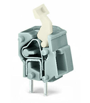 Stackable PCB terminal block; push-button; 2.5 mm²; Pin spacing 7.5/7.62 mm; 1-pole; CAGE CLAMP®; commoning option; 2,50 mm²; light gray