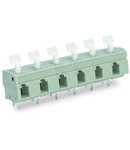 PCB terminal block; push-button; 2.5 mm²; Pin spacing 10/10.16 mm; 16-pole; suitable for Ex-e applications; CAGE CLAMP®; commoning option; 2,50 mm²; light gray