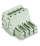 1-conductor female plug; 100% protected against mismating; Gripping plate; 10 mm²; Pin spacing 7.62 mm; 9-pole; 10,00 mm²; light gray