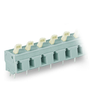 PCB terminal block; push-button; 2.5 mm²; Pin spacing 10/10.16 mm; 9-pole; CAGE CLAMP®; commoning option; 2,50 mm²; gray