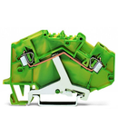 2-conductor ground terminal block; 2.5 mm²; suitable for Ex e II applications; center marking; for DIN-rail 35 x 15 and 35 x 7.5; CAGE CLAMP®; 2,50 mm²; green-yellow