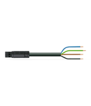 pre-assembled connecting cable; Eca; Plug/open-ended; 4-pole; Cod. A; H05Z1Z1-F 4G 1.5 mm²; 7 m; 1,50 mm²; black