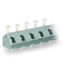 PCB terminal block; push-button; 2.5 mm²; Pin spacing 10/10.16 mm; 6-pole; suitable for Ex-e applications; CAGE CLAMP®; commoning option; 2,50 mm²; light gray