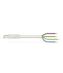 pre-assembled connecting cable; Eca; Socket/open-ended; 4-pole; Cod. A; H05Z1Z1-F 4G 1.5 mm²; 8 m; 1,50 mm²; white