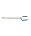 pre-assembled connecting cable; Eca; Socket/open-ended; 4-pole; Cod. A; H05Z1Z1-F 4G 1.5 mm²; 6 m; 1,50 mm²; white