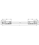 pre-assembled interconnecting cable; Eca; Socket/plug; 4-pole; Cod. A; H05Z1Z1-F 4G 1.5 mm²; 8 m; 1,50 mm²; white