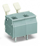 PCB terminal block; finger-operated levers; 2.5 mm²; Pin spacing 10/10.16 mm; 8-pole; CAGE CLAMP®; commoning option; 2,50 mm²; gray