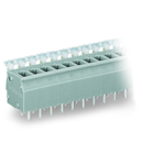 PCB terminal block; push-button; 2.5 mm²; Pin spacing 5/5.08 mm; 24-pole; suitable for Ex-e applications; CAGE CLAMP®; commoning option; 2,50 mm²; light gray