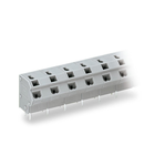 2-conductor PCB terminal block; 0.75 mm²; Pin spacing 10/10.16 mm; 24-pole; PUSH WIRE®; 0,75 mm²; gray