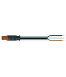 pre-assembled connecting cable; Eca; Socket/open-ended; 3-pole; Cod. S; 8 m; 1,50 mm²; brown