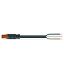 pre-assembled connecting cable; Eca; Socket/open-ended; 3-pole; Cod. S; H05VV-F 3 x 1.5 mm²; 7 m; 1,50 mm²; brown