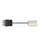 pre-assembled connecting cable; Eca; Socket/open-ended; 5-pole; Cod. B; 8 m; 1,50 mm²; gray