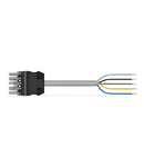 pre-assembled connecting cable; Eca; Socket/open-ended; 5-pole; Cod. B; 7 m; 1,50 mm²; gray