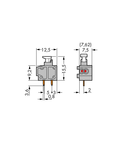 Stackable 2-conductor PCB terminal block; push-button; 0.75 mm²; Pin spacing 7.5/7.62 mm; 1-pole; PUSH WIRE®; 0,75 mm²; light green