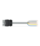 pre-assembled connecting cable; Eca; Socket/open-ended; 5-pole; Cod. B; 7 m; 1,00 mm²; gray