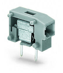 Stackable 2-conductor PCB terminal block; 0.75 mm²; Pin spacing 5/5.08 mm; 1-pole; PUSH WIRE®; 0,75 mm²; light gray