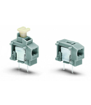 Stackable 2-conductor PCB terminal block; 0.75 mm²; Pin spacing 5/5.08 mm; 1-pole; PUSH WIRE®; 0,75 mm²; gray
