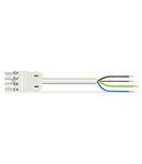 pre-assembled connecting cable; Eca; Socket/open-ended; 4-pole; Cod. A; H05Z1Z1-F 4G 1.5 mm²; 5 m; 1,50 mm²; white