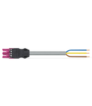 pre-assembled connecting cable; Eca; Socket/open-ended; 3-pole; Cod. B; 8 m; 1,50 mm²; pink