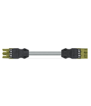 pre-assembled interconnecting cable; Eca; Socket/plug; 3-pole; Cod. B; H05VV-F 3 x 1.5 mm²; 4m; 1,50 mm²; light green