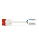 pre-assembled connecting cable; Eca; Plug/open-ended; 5-pole; Cod. P; H05Z1Z1-F 5G 2.5 mm²; 8 m; 2,50 mm²; red