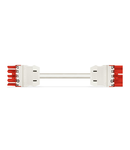 pre-assembled interconnecting cable; Eca; Socket/plug; 5-pole; Cod. P; H05Z1Z1-F 5G 2.5 mm²; 1 m; 2,50 mm²; red