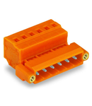 1-conductor male connector; Threaded flange; 2.5 mm²; Pin spacing 5.08 mm; 8-pole; 2,50 mm²; orange