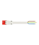 pre-assembled connecting cable; Eca; Plug/open-ended; 3-pole; Cod. P; H05Z1Z1-F 3G 1.5 mm²; 2 m; 1,50 mm²; red