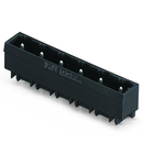 THR male header; 1.2 x 1.2 mm solder pin; straight; Pin spacing 7.5 mm; 12-pole; black