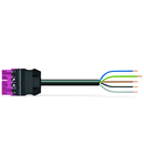 pre-assembled connecting cable; Eca; Plug/open-ended; 5-pole; Cod. B; H05VV-F 5G 1.5 mm²; 7 m; 1,50 mm²; blue