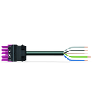 pre-assembled connecting cable; Eca; Socket/open-ended; 5-pole; Cod. B; H05VV-F 5G 1.5 mm²; 5 m; 1,50 mm²; blue