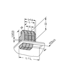 Ground conductor feedthrough terminal block; Conductor/solder/crimp quick disconnect terminal; Plate thickness: 1.5 mm; 4 mm²; Pin spacing 6 mm; 1-pole; CAGE CLAMP®; 4,00 mm²; green-yellow