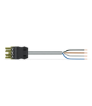pre-assembled connecting cable; B2ca; Socket/open-ended; 4-pole; Cod. B; H05Z1Z1-F 4 x 1.0 mm²; 4m; 1,00 mm²; light green