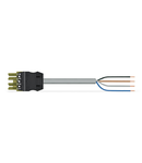 pre-assembled connecting cable; B2ca; Socket/open-ended; 4-pole; Cod. B; H05Z1Z1-F 4 x 1.0 mm²; 2 m; 1,00 mm²; light green