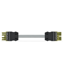 pre-assembled interconnecting cable; B2ca; Socket/plug; 4-pole; Cod. B; 1 m; 1,00 mm²; light green