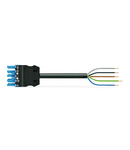 pre-assembled connecting cable; B2ca; Socket/open-ended; 5-pole; Cod. I; H05Z1Z1-F 5G 2.5 mm²; 3 m; 2,50 mm²; blue